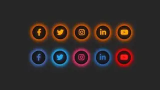 Glowing Social Media Icons using HTML & CSS