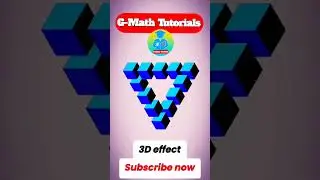 3D effect | Geometry | Shapes in Maths #pythagoreantheorem #geometry #viral #shorts #viralmaths #fun