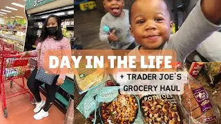 DAY IN THE LIFE OF A MOM OF TWINS | TRADER JOE'S GROCERY HAUL | TRADER JOE'S STRAWBERRY MOCHI REVIEW