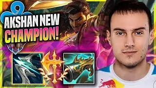 PERKZ FIRST GAME WITH NEW CHAMPION! - C9 Perkz Plays Akshan MID vs Lucian! |