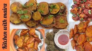 4 Ways Pakora Recipe | quick and easy recipe by kitchen with Maira