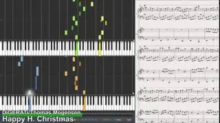 Happy H. Christmas ('it is a mystery') for 2 pianos (Synthesia Piano Tutorial)