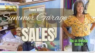 Thrifting A Town Wide Yard Sale! Taking Home All Of The Vintage Home Decor.