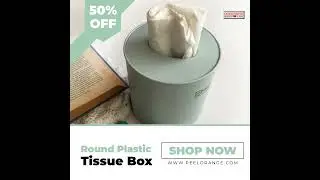 Home Kitchen Round Plastic Tissue Box, Napkin Holder Case