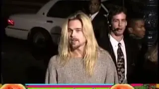 Long-haired BRAD PITT attends 'Legends of the Fall' premiere - 1994