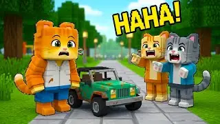 Kitten Gets Mocked by Friends for an Old Car 😭| Ginger Minecraft Story 🐱