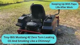 Today's Project:  Troy-Bilt Zero-Turn Is Leaking Oil and Smoking Like A Chimney - Can Papa Fix It?