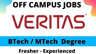 Veritas hiring fresher for Associate SQA Engineer Role