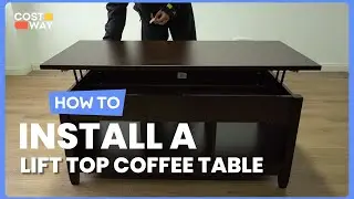 How to Install the Lift Top Coffee Table with Hidden Storage Compartment | HW65716 #costway #howto