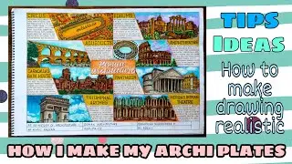How I make plates in Architecture (History of Architecture) - Tips and Process