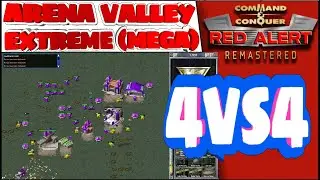 (434) - C&C Remastered - Arena Valley Extreme (Mega) - 4vs4 With Observer View Replay.