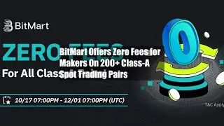 BitMart Offers Zero Fees for Makers On 200+ Class-A Spot Trading Pairs
