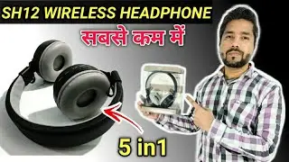SH12 wireless bluetooth headphones unboxing & review || cheap wireless bluetooth headphones SH12