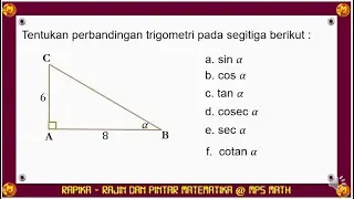 Cara Mudah Menentukan Nilai Perbandingan Trigonometri Pada Segitiga Siku-suku