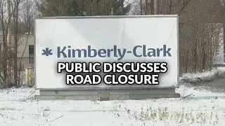 Public views proposed plan to close road for Kimberly-Clark