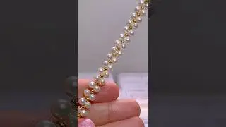 How to Make a Beaded PEARL Bracelet  #beads #diy #tutor&iacute;a #jewelrymaking #handmadejewelry