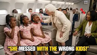 Racist White Woman Slaps Black Triplets In First Class - Moments Later, Their CEO Dad Arrives