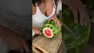 Simple and refreshing Watermelon & whipped Feta ✨#food #shorts #cooking