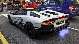 SUPERCARS in MALAYSIA | EXTREMELY LOUD LAMBORGHINI AVENTADOR (RYFT EXHAUST) REVS, PUBLIC REACTION!!!