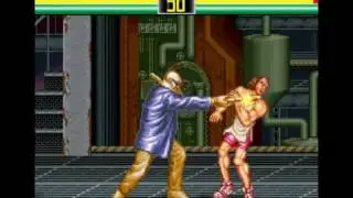 Art of Fighting (SNES) 1P VS COM Mode Mr.Big VS Micky