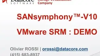 DataCore Software: VMware SRM demo