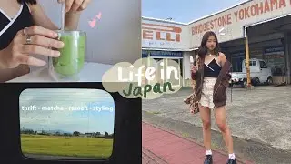 living in japan | thrift with me, mini haul & styling outfits for insta!