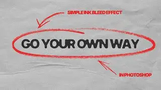 Photoshop EASY Ink Bleed Effect Tutorial