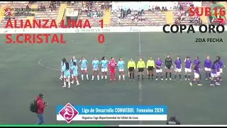 SUB 16 copa oro LDFL-ALIANZA LIMA vs S.CRISTAL.2da fecha del cuadrangular . 17-10-2024.