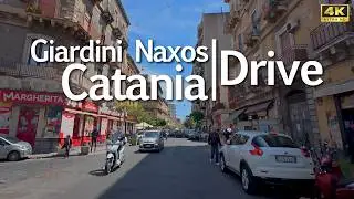 🇮🇹 From Giardini Naxos to Catania | Raw Sicily Italy Drive Through the Real City 4K