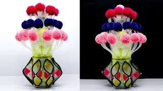 How to make guldasta from beer bottle and net | Bottle se guldasta banaye | #guldasta