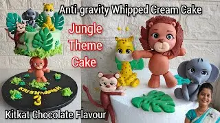 Anti-gravity Cake | Kids Birthday Cake Idea 🎂| Jungle Theme Cake | KitKat Chocolate Cake