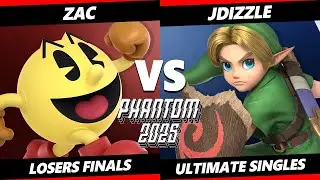 Phantom 2025 LOSERS FINALS - Zac (Pac-Man) Vs. Jdizzle (Young Link) Smash Ultimate - SSBU