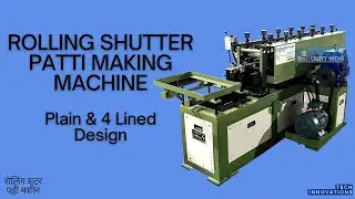 Rolling Shutter Patti Making Machine Plain & 4 Lined Design Manual Operating #rollingshutter
