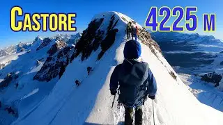 Castore 4225 m - parete ovest da rif. Guide d'Ayas