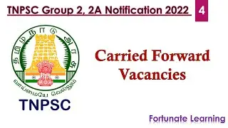 TNPSC Group 2, 2A Notification- 2022 | Carried Forward Vacancy