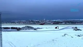 Take off at Nuuk Airport, first use of the new runway 3. November 2022