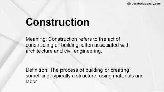 Construction Meaning