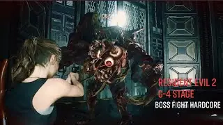 RESIDENT EVIL 2 Remake - Wiliam Birkin (Stage 4) Boss Fight No Damage Hardcore