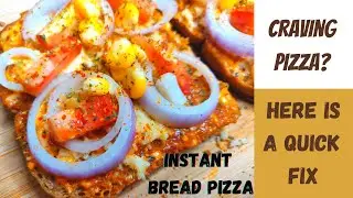 Bread pizza on tawa | Instant Bread pizza at home | Quick and Easy Bread Pizza | Evening snacks