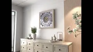 Vintage Floral Shell Wall Clock - Large Traditional Statement piece #wallmirror #wallclock #decor