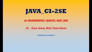 CI 2SE PooJava132 Classe Interne Herite Classe Interne