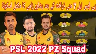 Peshawar Zalmi full squad after replacement draft PSL 7 Mini Draft | Latest peshawar zalmi squad |