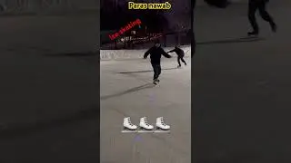 # Ice skating at mont royal park,Montreal.🍁🇨🇦🍁🇨🇦⛸️⛸️. Entertainment.funny moments.