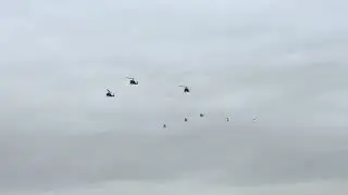 北宇都宮駐屯地　年始編隊飛行