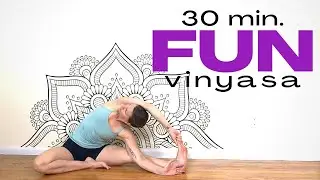 30 MINUTE FUN INTERMEDIATE VINYASA | Unique Yoga Sequence | Total Body Stretch and Workout
