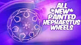 ALL *NEW* PAINTED HEPHAESTUS WHEELS! (Rocket League New Fan Rewards)
