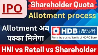 IPO Allotment Process Shareholder Category | IPO Allotment Process in hni category | HNI vs Retail