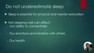 7. Energy Management: 7.3. Do not underestimate sleep