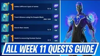 Fortnite Complete WEEK 11 Quests - How to EASILY Complete Week 11 Challenges in Chapter 5 Season 1