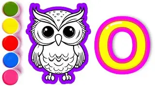 Easy step by step drawing cute bird Owl for kids & toddlers fun learning experience #coloringforkids